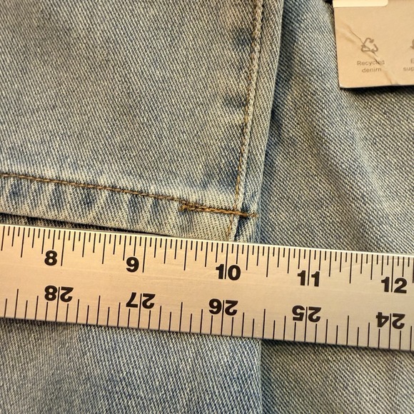 Oliver Logan Thompson Wide Leg Jeans Light Wash Blue Pleated High Rise 26 NEW - Picture 12 of 13